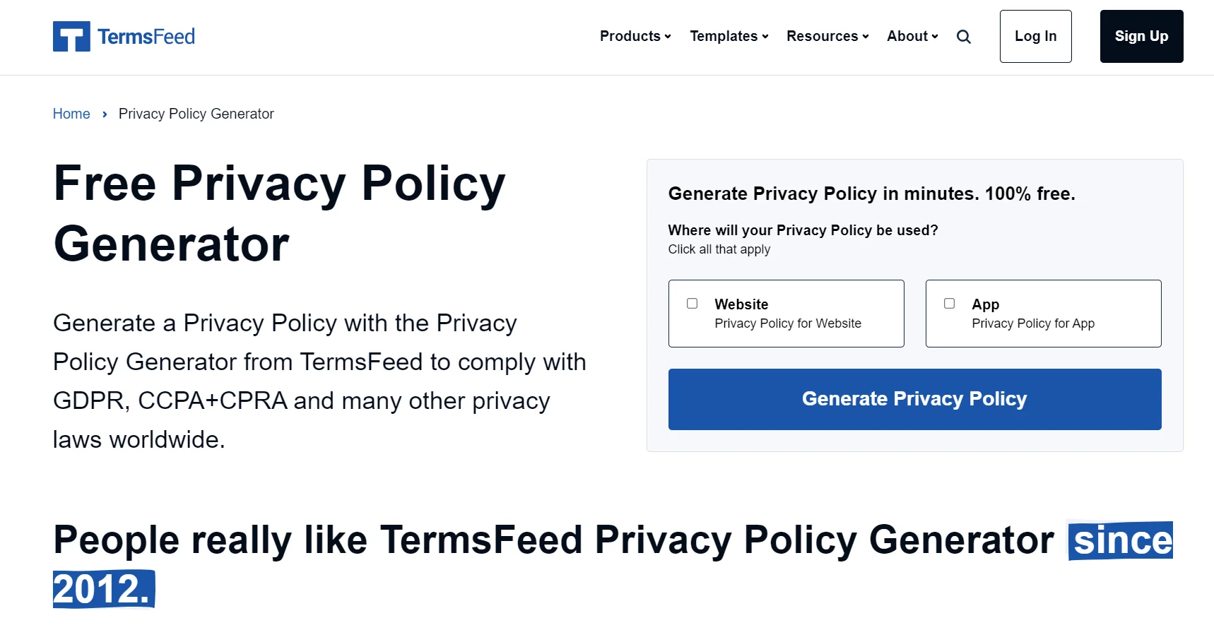 TermsFeed plugin