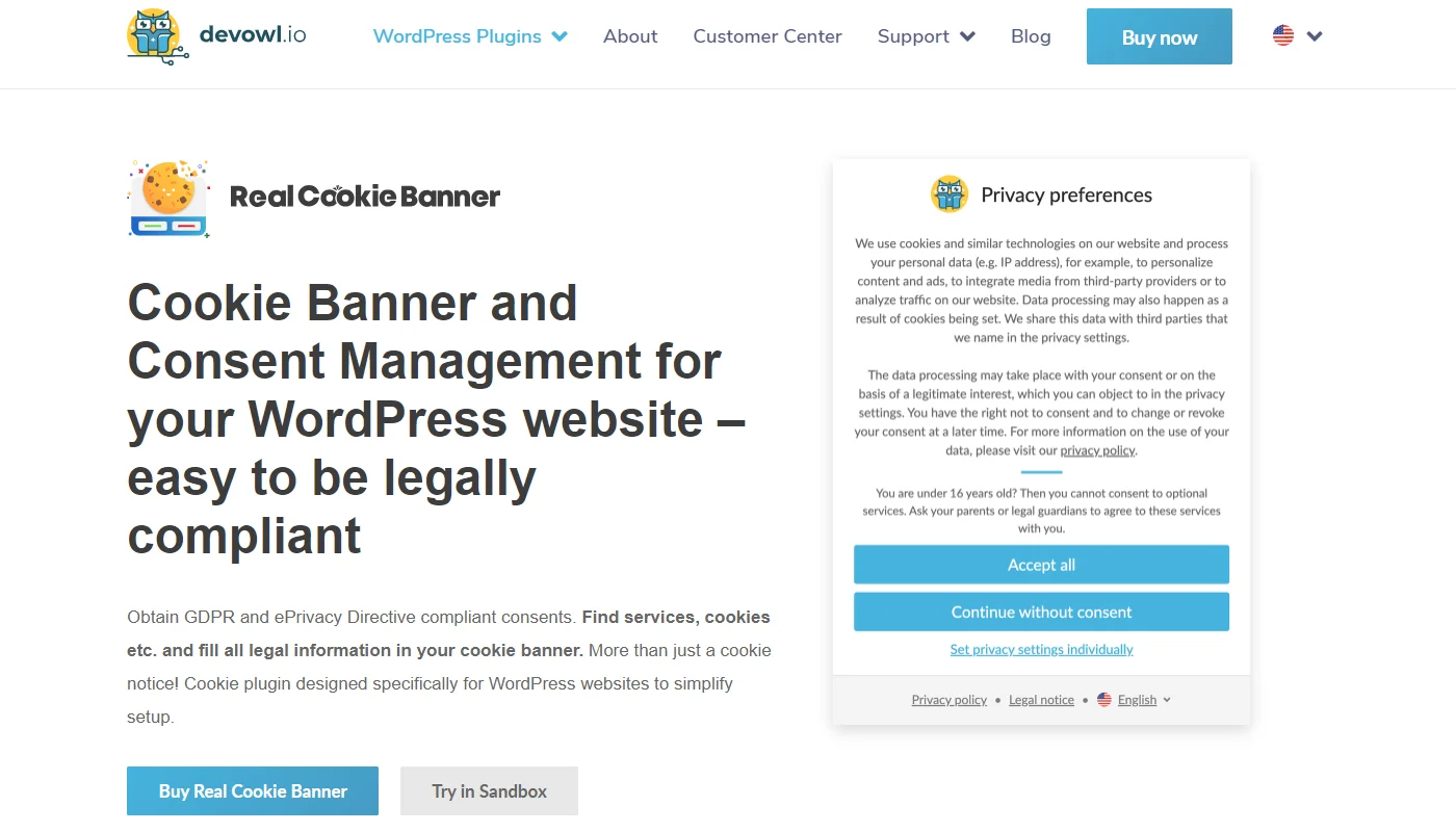 Real cookie banner