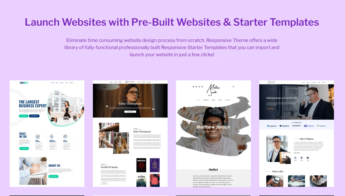Starter templates